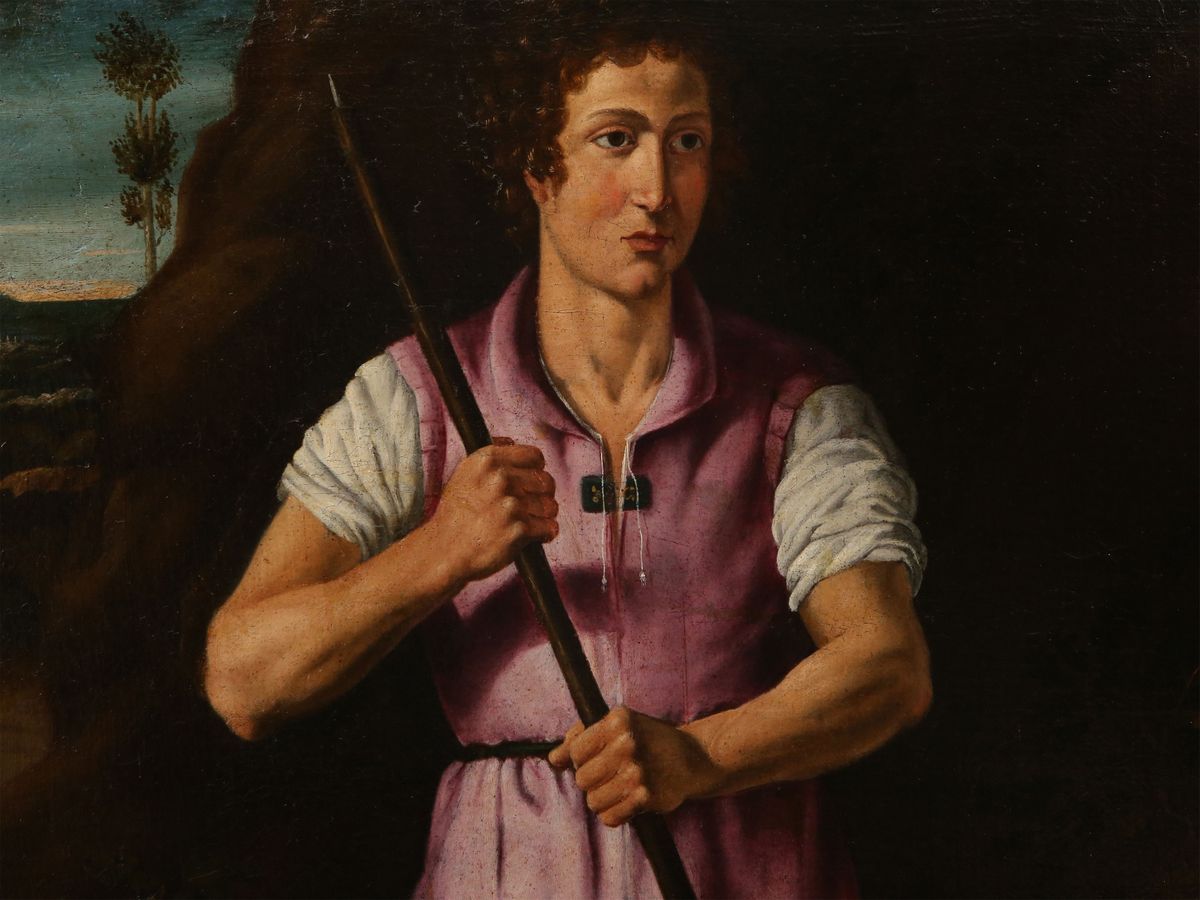 Jacopo Chimenti Detto L'empoli Attribuito - Contadino in un Paesaggio