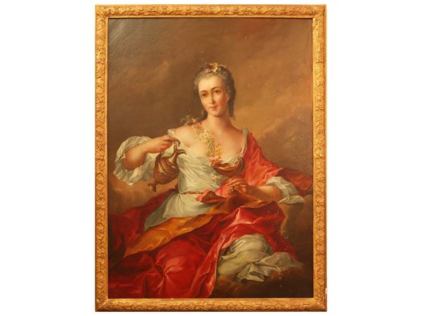 Da Jean-Marc Nattier - Portrait of Louise Henriette de Bourbon-Conti, Duchess of Orléan, in the dress of Hebe