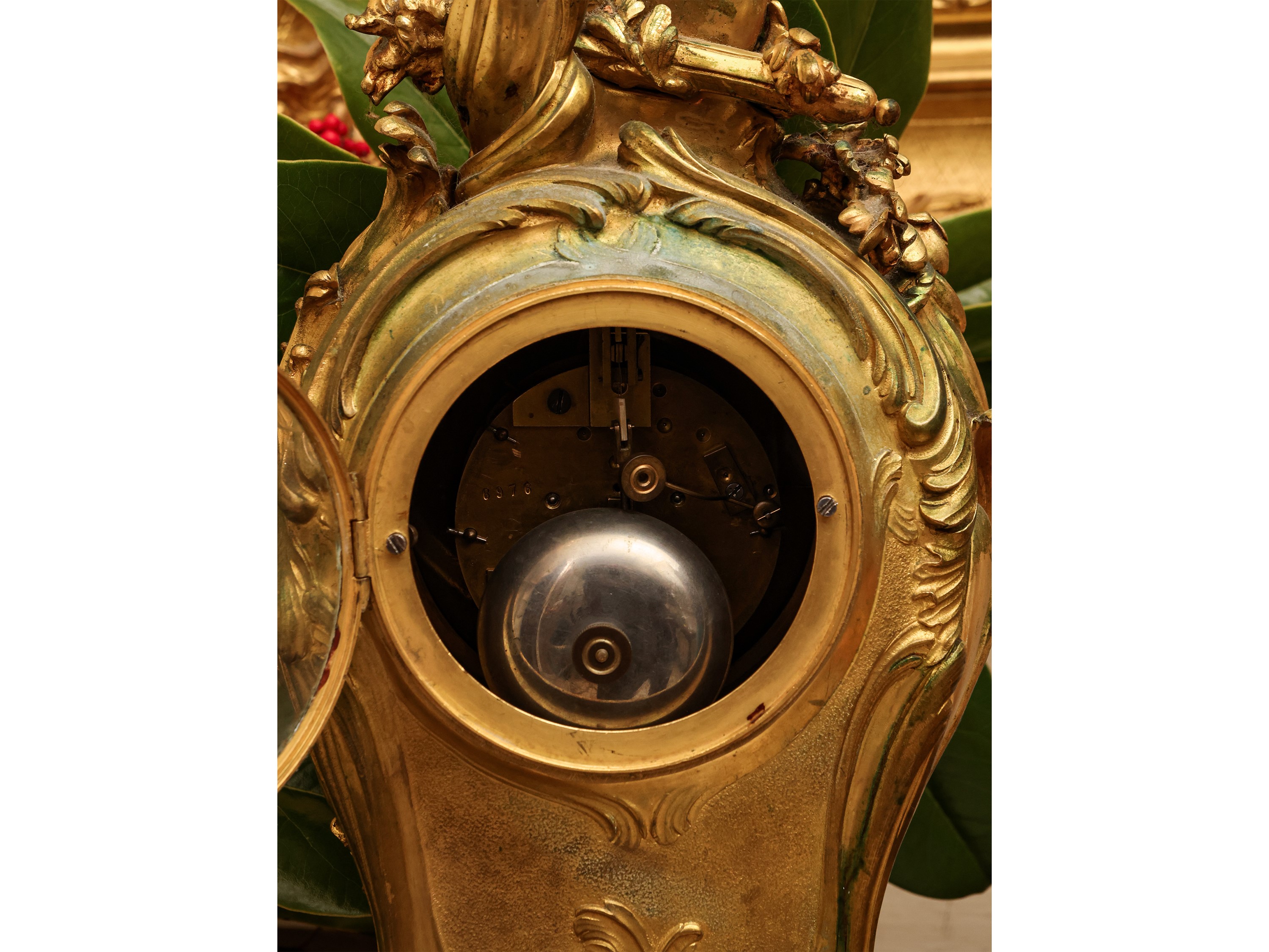 Orologio da Camino in Bronzo Dorato, Jollet & C.ie