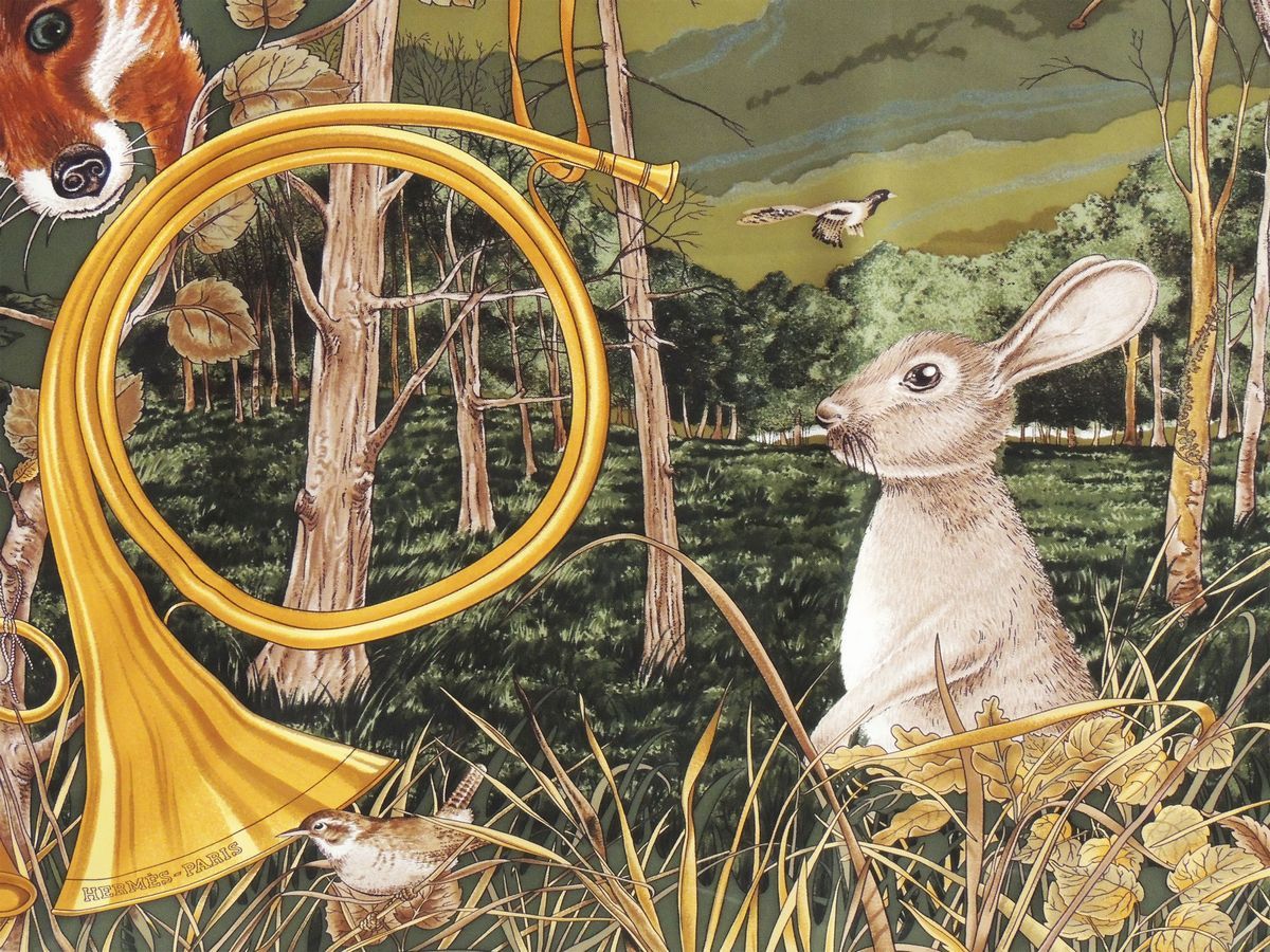 Foulard Carrè in Seta "chasse Au Bois", Hermès