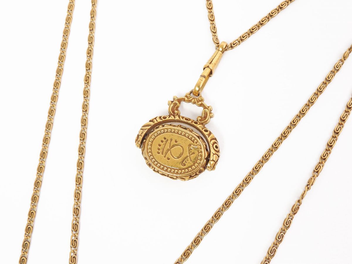 Collana Multifilo in Metallo e Vetro, Goldette