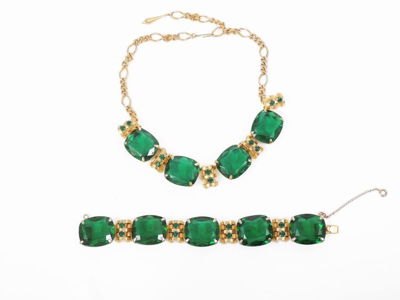 Lotto di Bijoux in Metallo, Strass e Cristalli