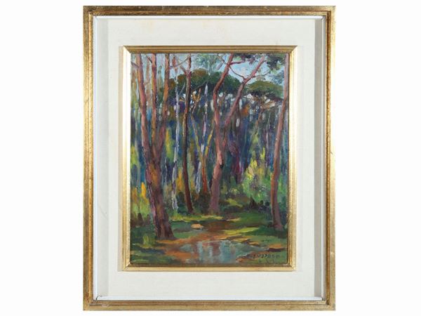 Piero Semeraro - Pini nel bosco 1968
