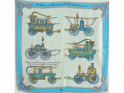 Foulard "voitures De Pompiers New York 1820-1859", Gucci