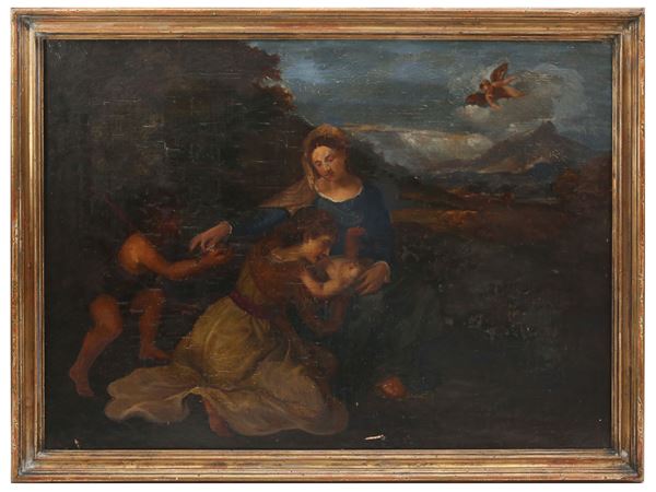 Matrimonio mistico di Santa Caterina e San Giovannino, da Tiziano
