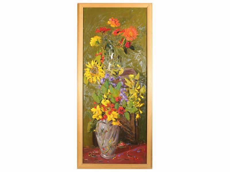 Aldo Mazzi - Natura Morta con Vasi di Fiori