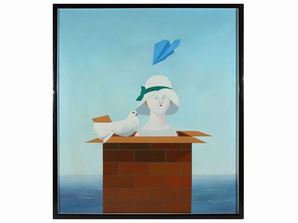 Piero Panza : Le due colombe  - Auction Modern and Contemporary Art - Maison Bibelot - Casa d'Aste Firenze - Milano