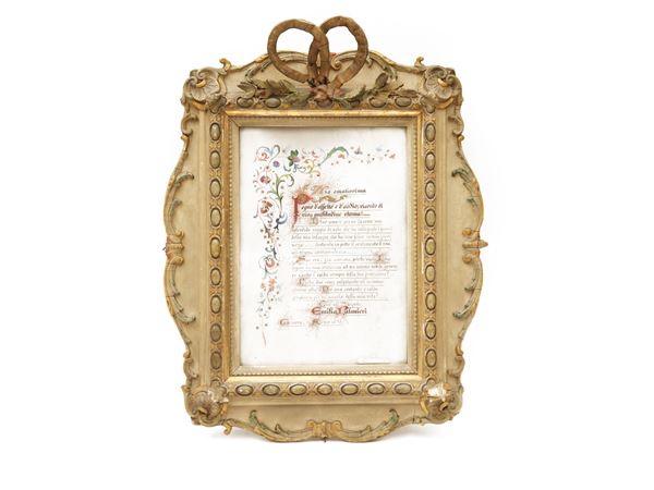 Golden tablet frame  (early 20th century)  - Auction The art of furnishing - Maison Bibelot - Casa d'Aste Firenze - Milano