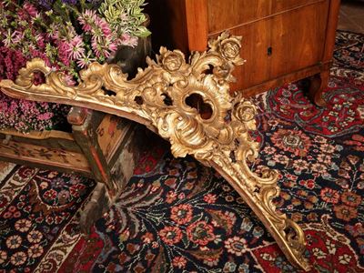 Cimasa Sovrapporta in Legno Dorato e Intagliato