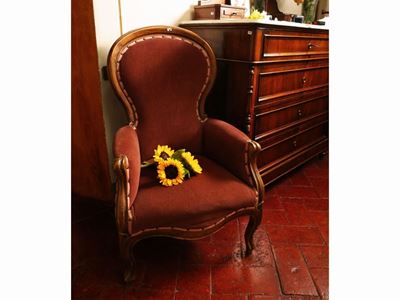 Poltrona in Noce