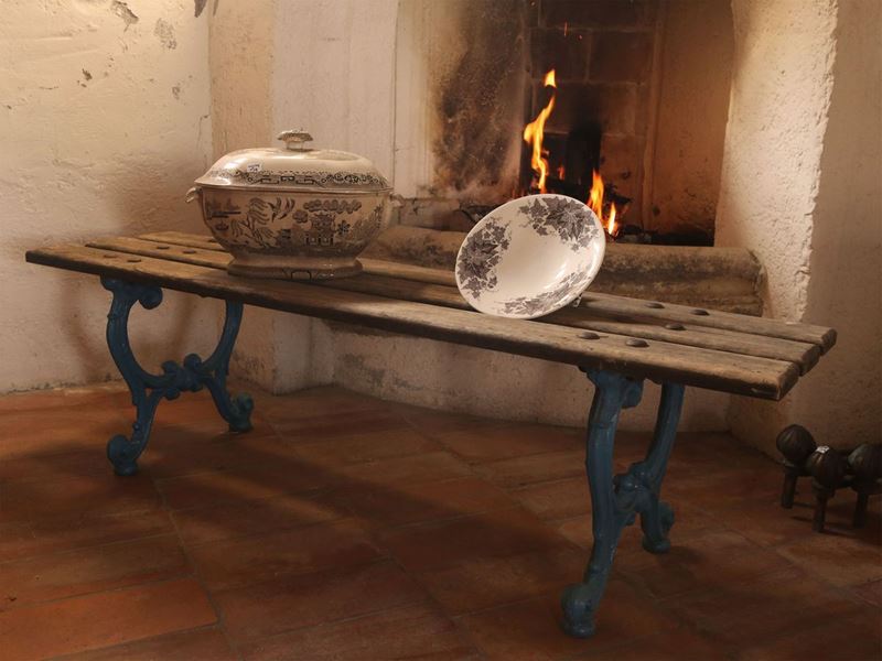 Panchina da Giardino in Legno e Ghisa