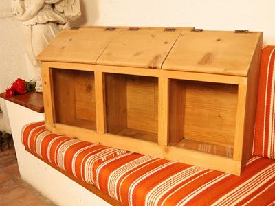 Grande Teca Rustica in Legno Tenero per Pasta o Granaglie