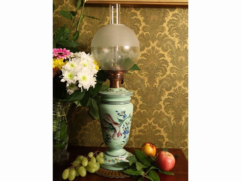 Lume Ad Olio in Opaline Verde Acqua