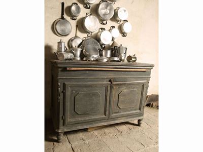 Madia in Legno Tenero Laccato Azzurro
