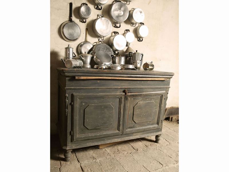 Madia in Legno Tenero Laccato Azzurro