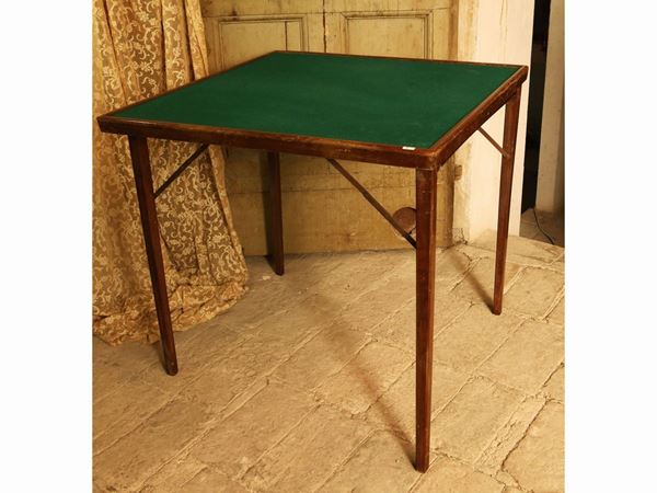 Folding game table in soft wood