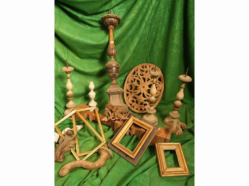 Miscellanea di Frammenti D'epoca in Legno