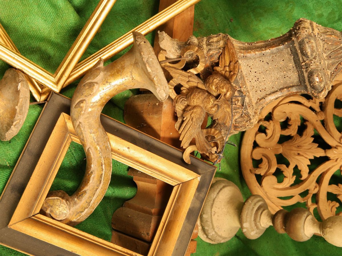 Miscellanea di Frammenti D'epoca in Legno