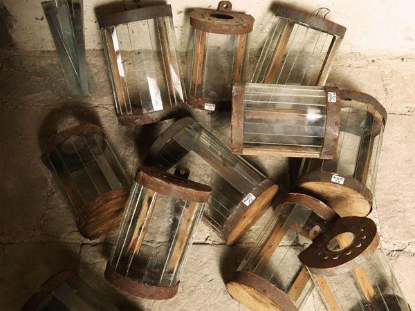 Set of eleven window lanterns for procession  - Auction Furniture and paintings from ancient palace in the Marche - Maison Bibelot - Casa d'Aste Firenze - Milano