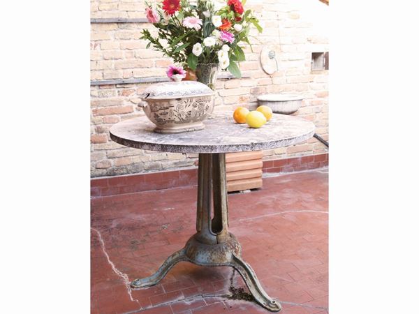 Garden or terrace table, Alex & Edward Milan - Naples  (early 20th century)  - Auction Furniture and paintings from ancient palace in the Marche - Maison Bibelot - Casa d'Aste Firenze - Milano