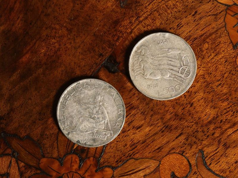 Settantadue Monete da 500 £ in Argento, Unità D'italia