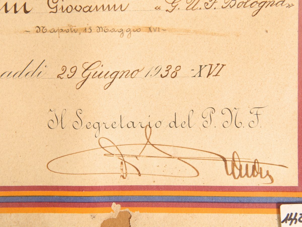 Medaglia in Argento di i Grado al Valore Atletico, 1938