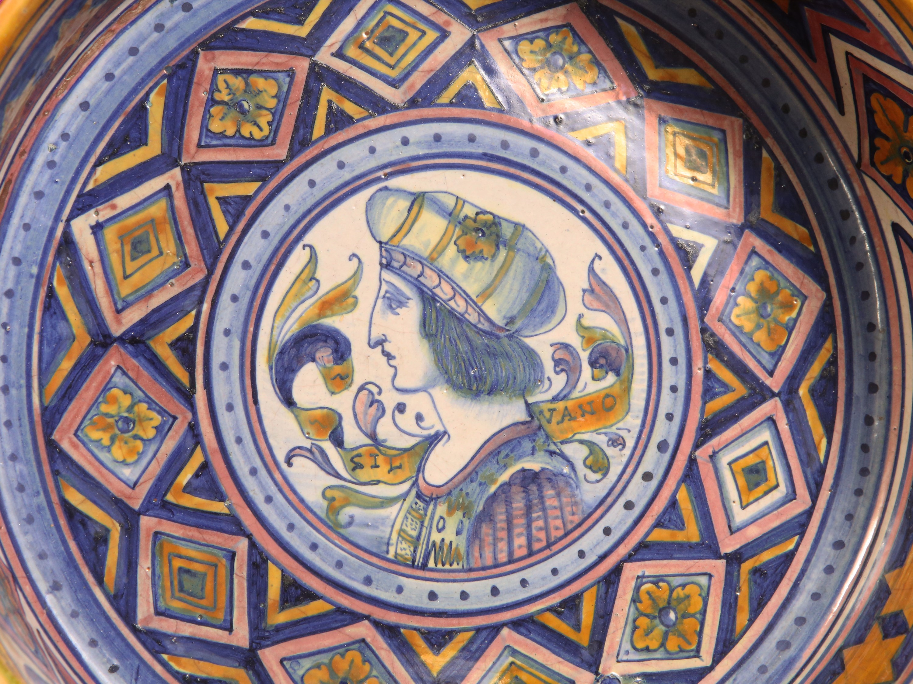 Piatto e Ciotola in Terracotta Smaltata, Alfredo Santarelli e Gualdo Tadino