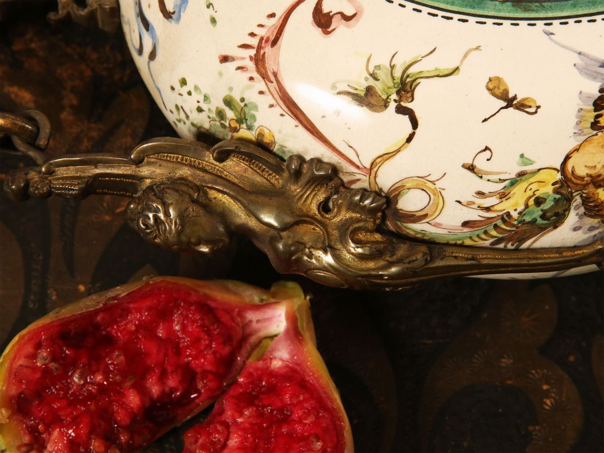 Orologio da Parete in Ceramica e Metallo