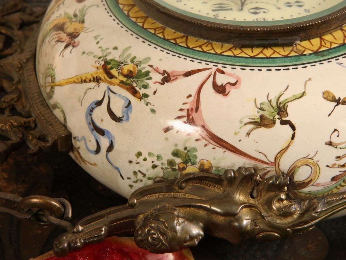 Orologio da Parete in Ceramica e Metallo