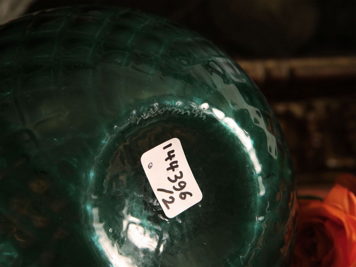 Vaso in Vestro Soffiato Verde Smeraldo, Venini 1994