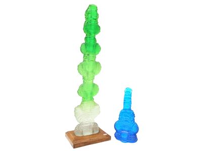 Due Totem in Resina Colorata