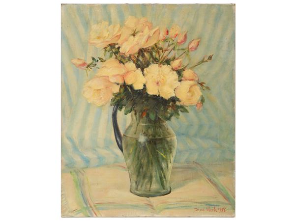 Dino Uberti : Vase of Flowers 1935  - Auction The art of furnishing - Maison Bibelot - Casa d'Aste Firenze - Milano