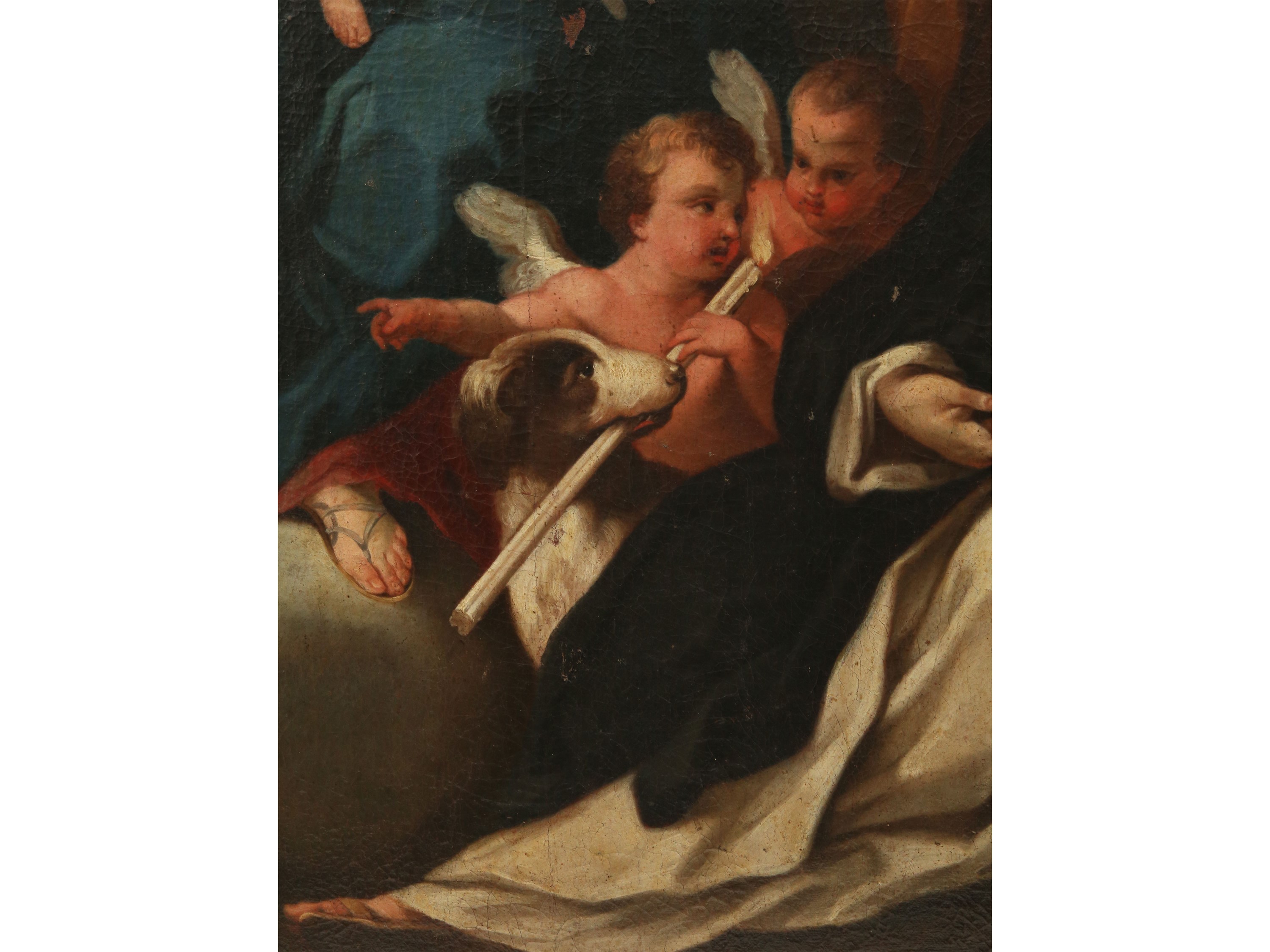 Scuola Emiliana del XVIII Secolo - La Madonna Allatta San Domenico di Guzman