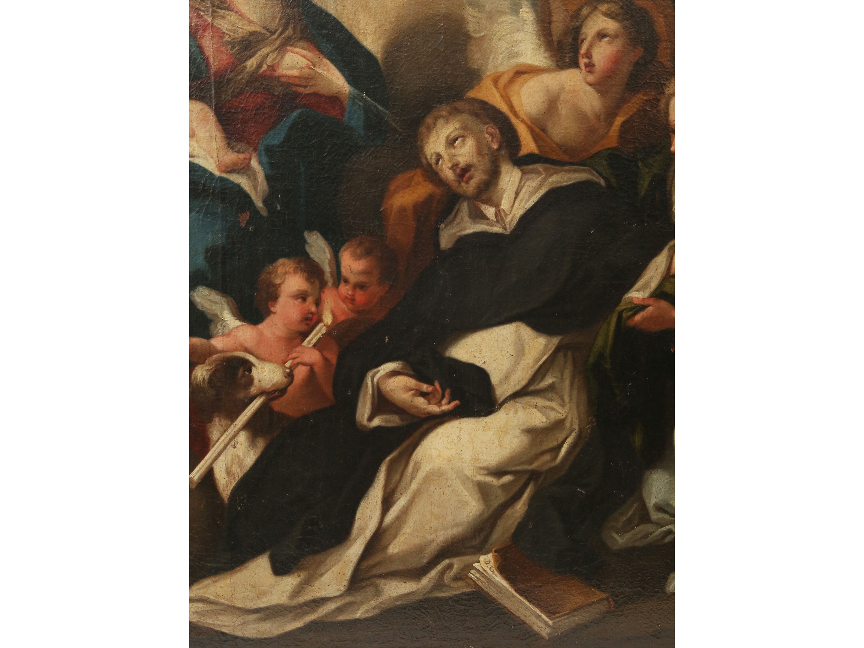 Scuola Emiliana del XVIII Secolo - La Madonna Allatta San Domenico di Guzman