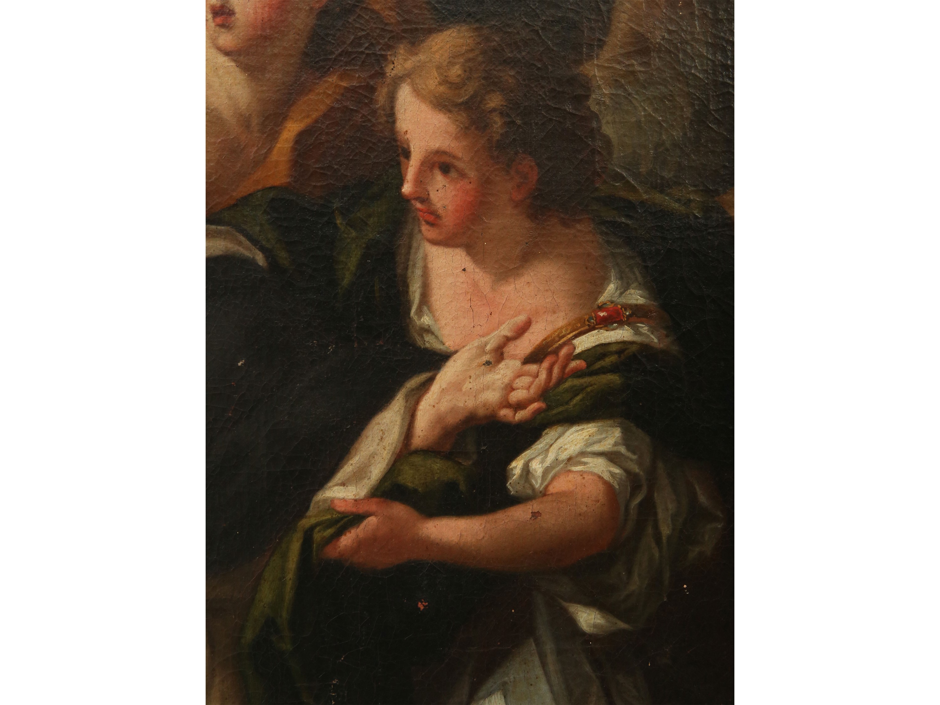 Scuola Emiliana del XVIII Secolo - La Madonna Allatta San Domenico di Guzman