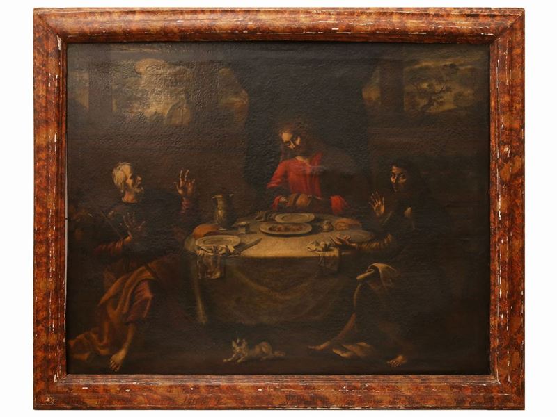 Scuola Toscana del XVI/XVII Secolo - Cena in Emmaus