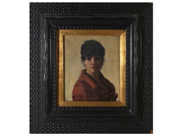Ritratto femminile  (inizio del XX secolo)  - Asta Arte Moderna e Contemporanea - Maison Bibelot - Casa d'Aste Firenze - Milano