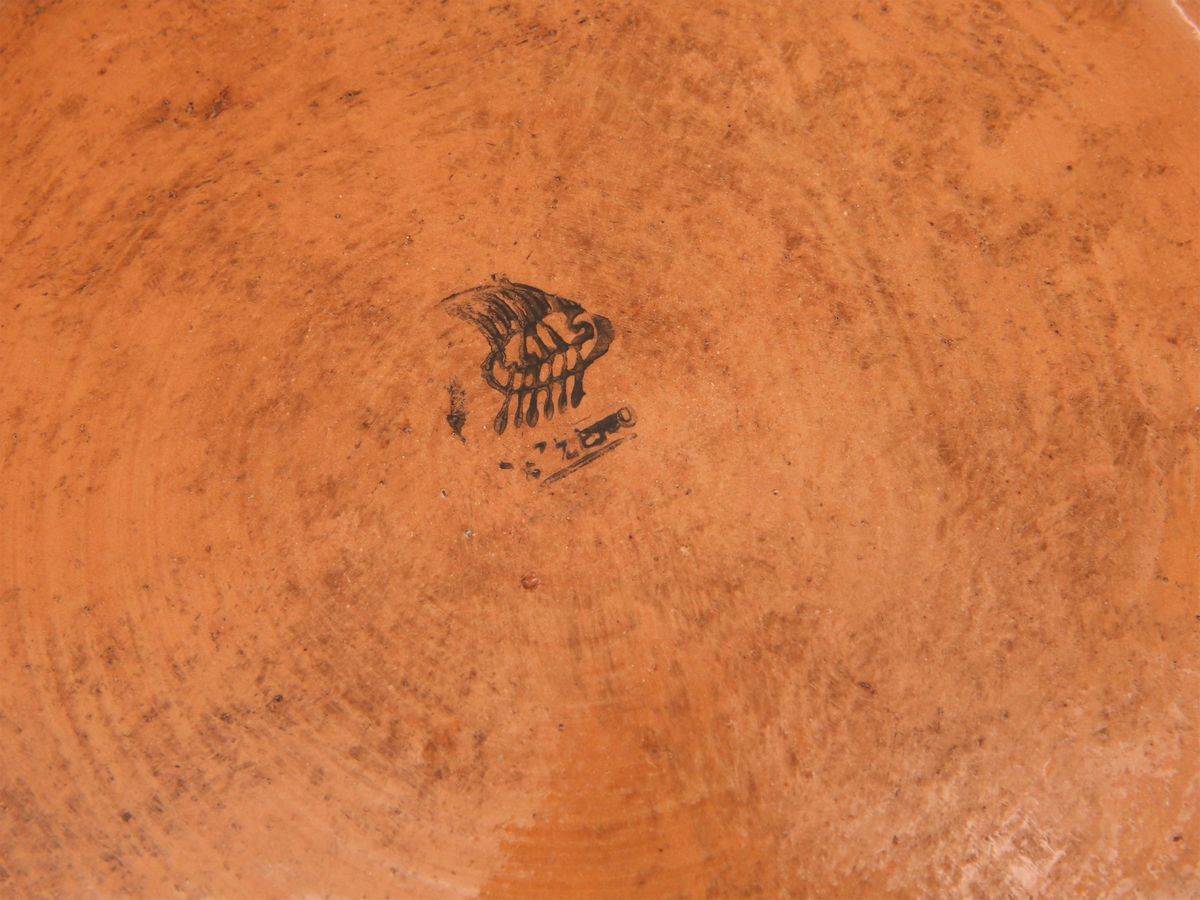 Due Piatti da Parata in Terracotta Smaltata