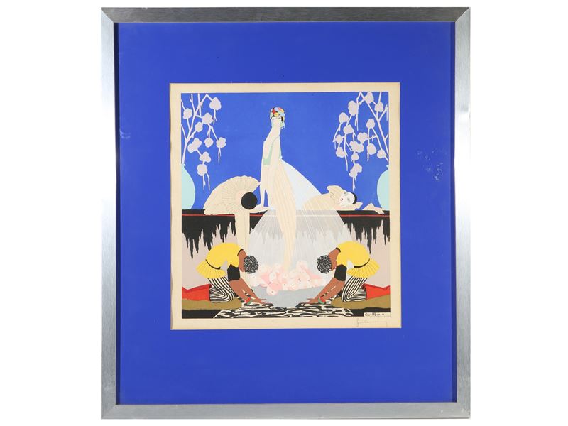 Emile Guillemin - Dama con Due Pierrot