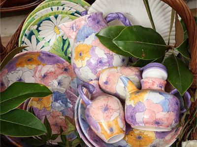 Miscellana di Piatti in Ceramica Dipinta
