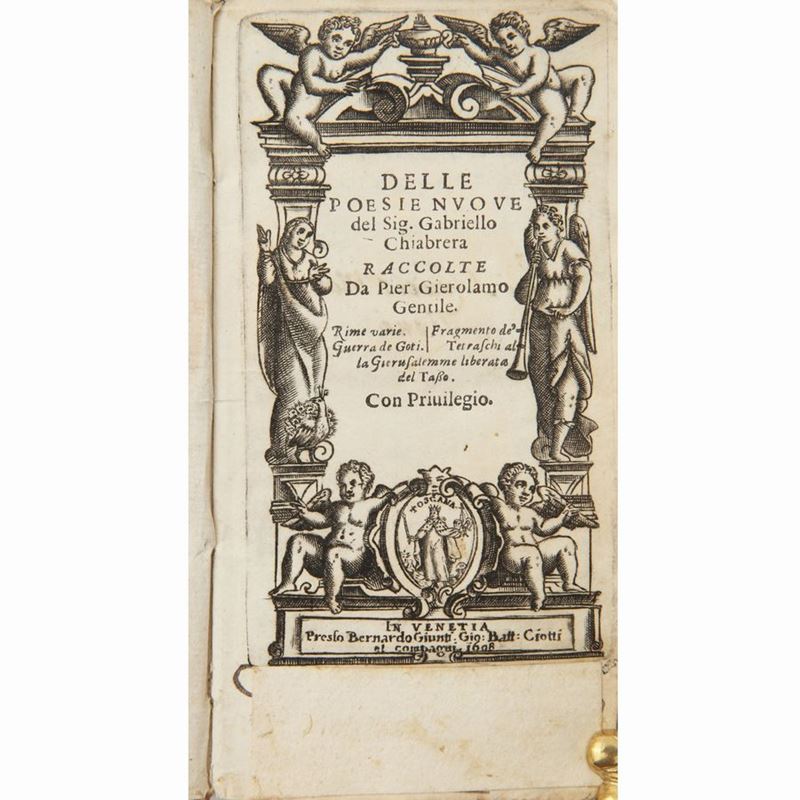 Delle Poesie Nuove del Sig. Gabriello Chiabrera Raccolte da Pier Gierolamo Gentile