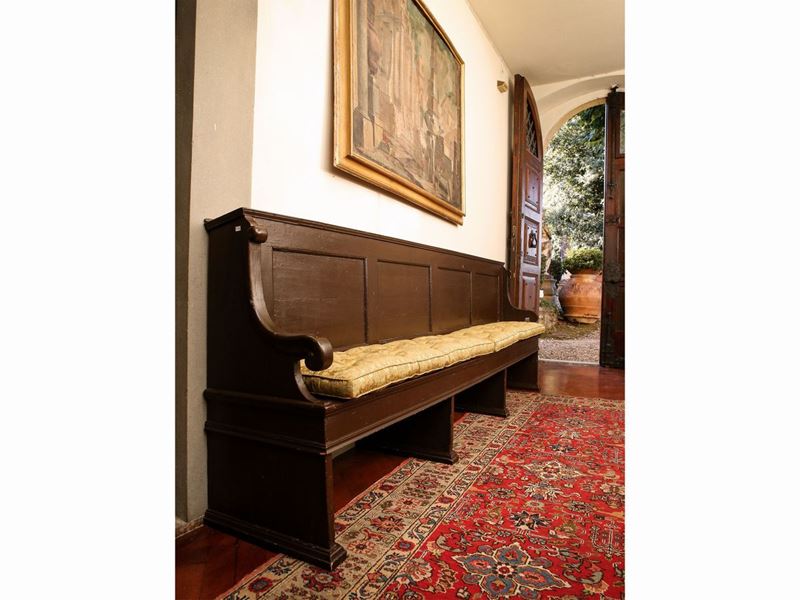 Panca in Legno Laccato Marrone