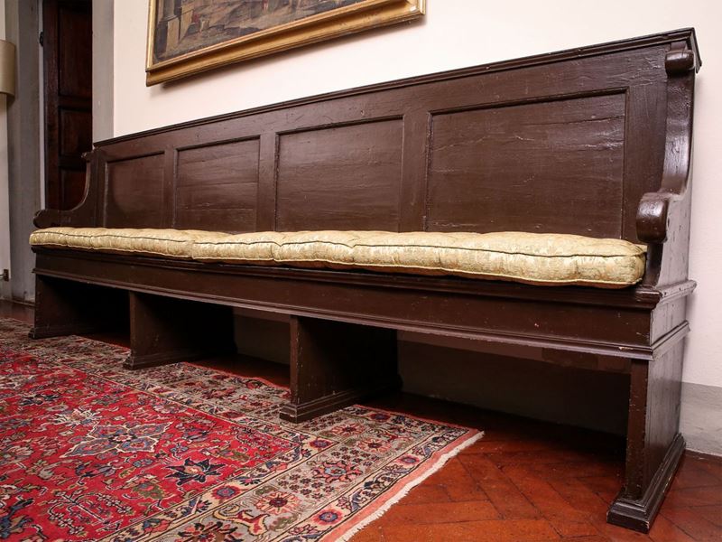 Panca in Legno Laccato Marrone