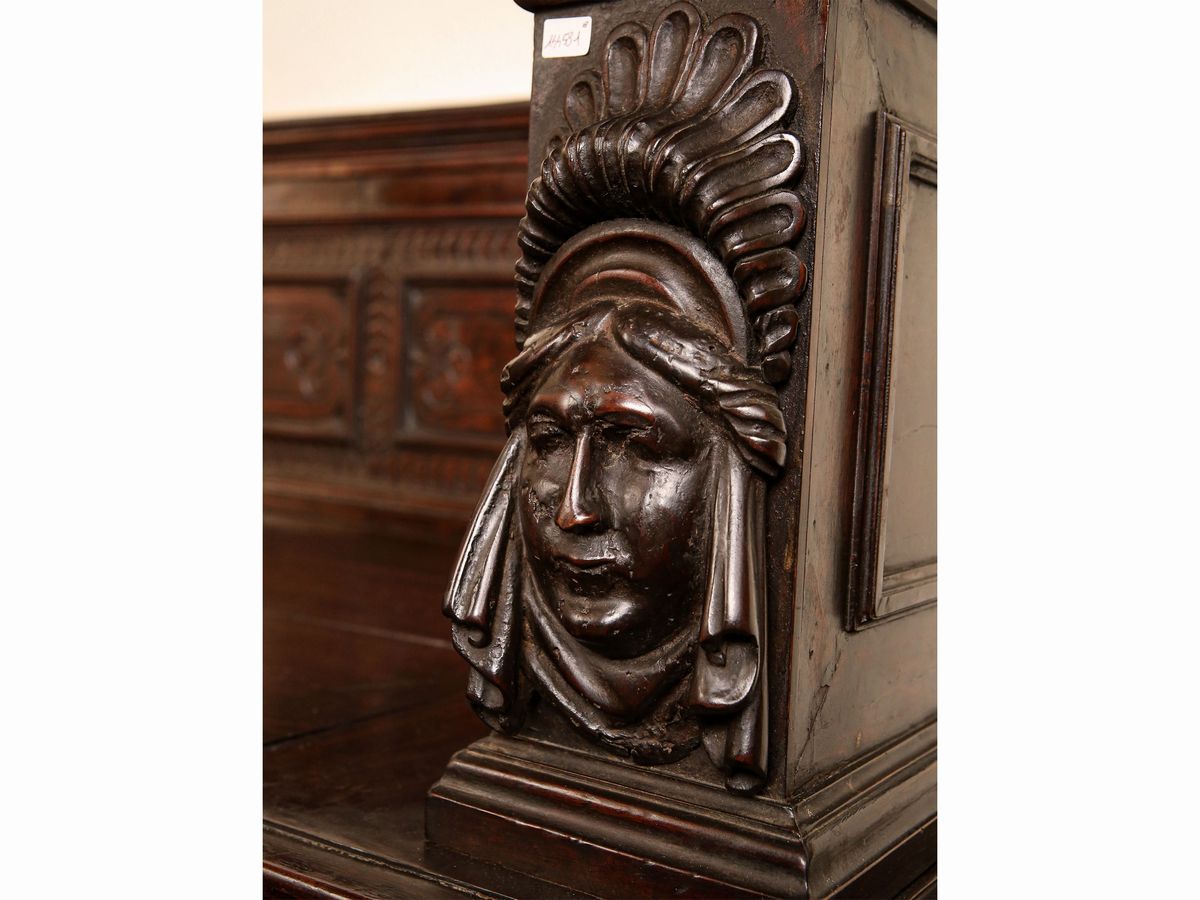 Monumentale Panca da Ingresso in Noce