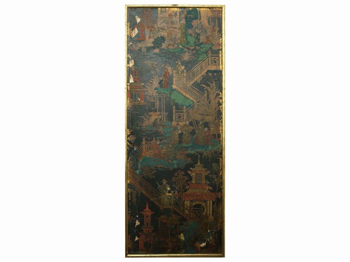 Serie di Quattro Pannelli a Chinoiserie