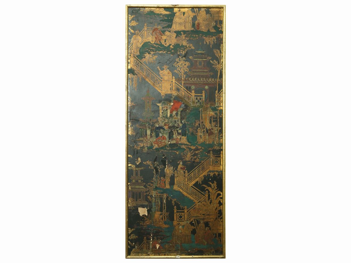 Serie di Quattro Pannelli a Chinoiserie