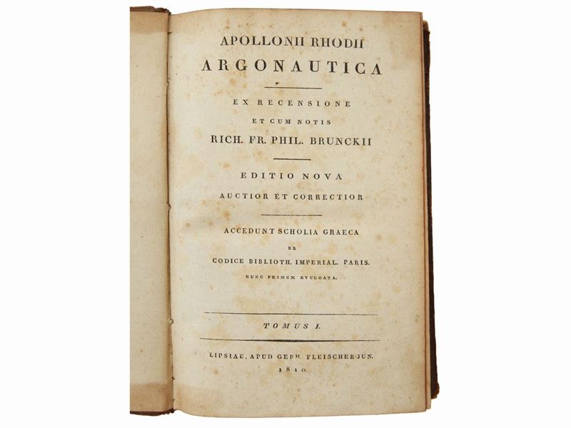 Apollonius Rhodius - Argonautica Ex Recensione Et Cum Notis Rich. Fr. Phil. Brunckii