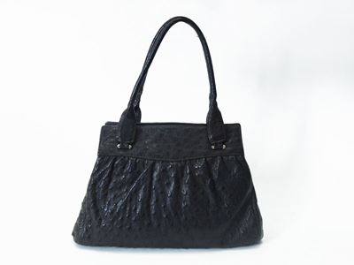 Borsa a Mano in Struzzo Marrone