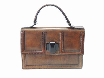 Borsa a Mano in Pelle Marrone