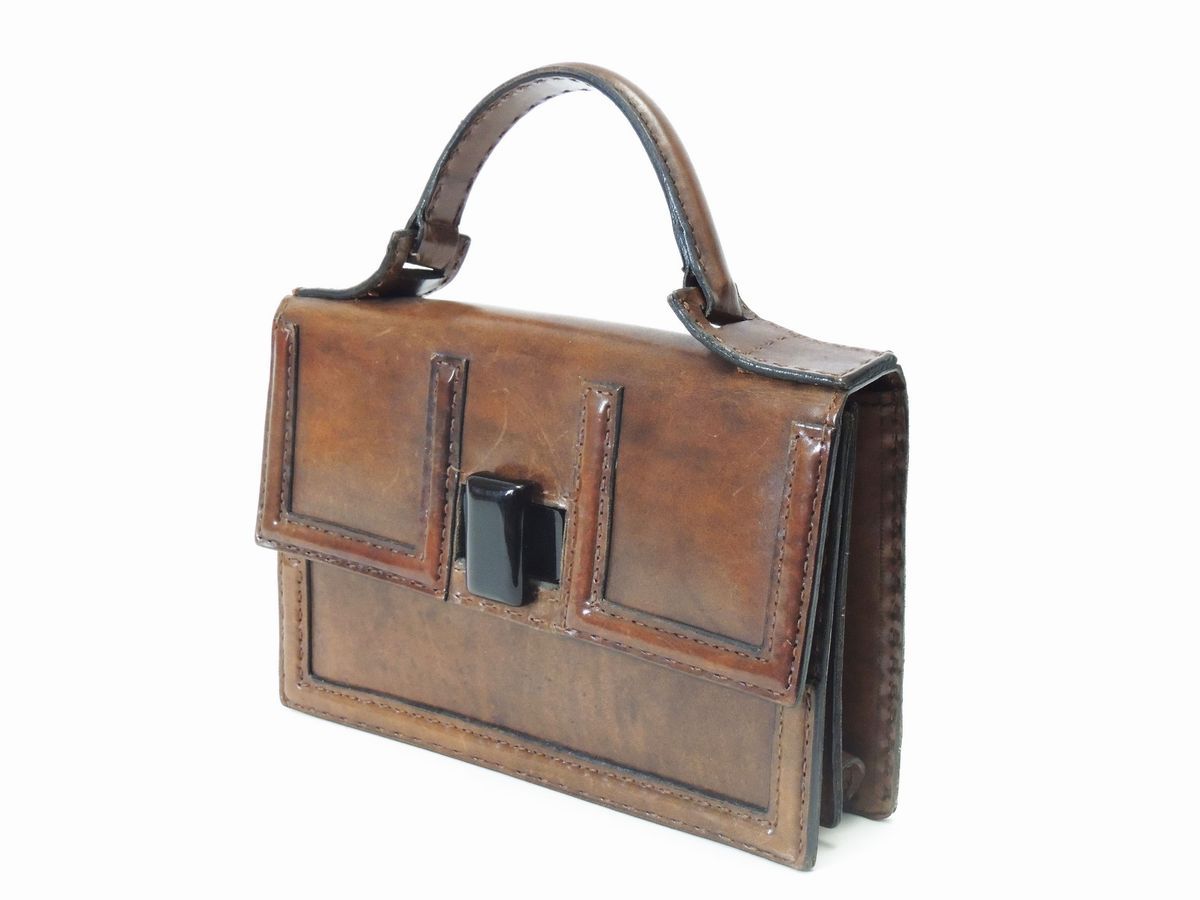 Borsa a Mano in Pelle Marrone